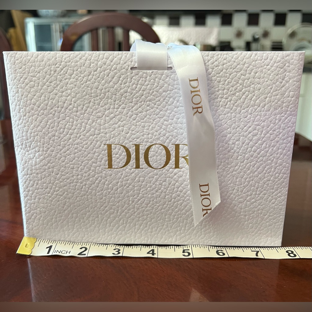 Dior Shopping Bag Paper Reusable White 55 X 75 X 3